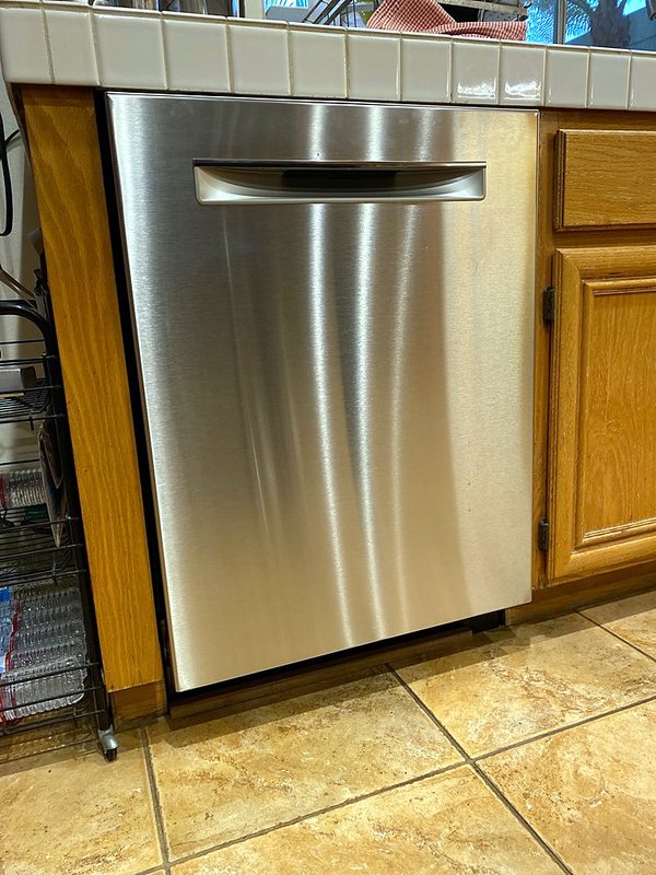 Stainless dishwasher installation