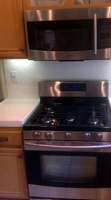 Over-the-range microwave and range installation
